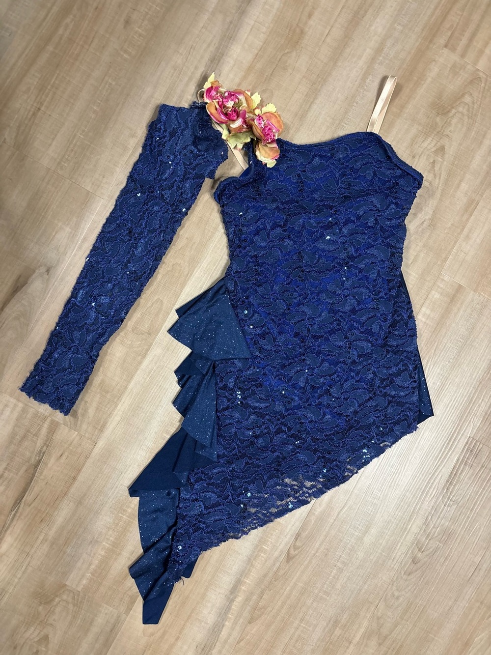 Dance Factory Blue Lace Dance Costume